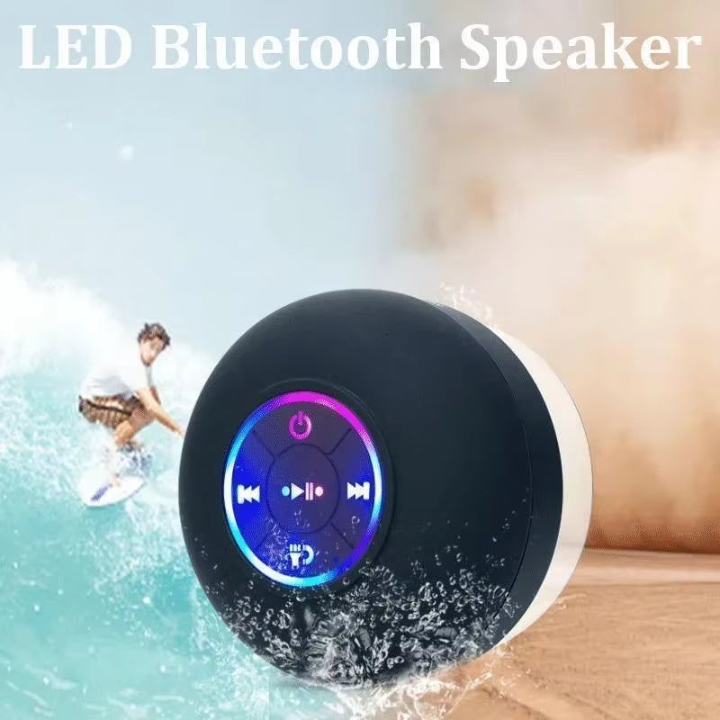 Portable Suction Cup Waterproof Luminous Bluetooth Speaker