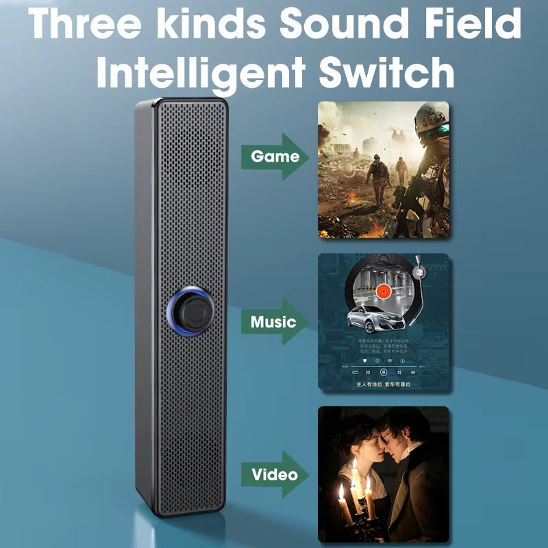 Bluetooth 4D Surround Speaker Home Theater Sound System Computer Soundbar for TV Subwoofer Wired Stereo Strong Bass